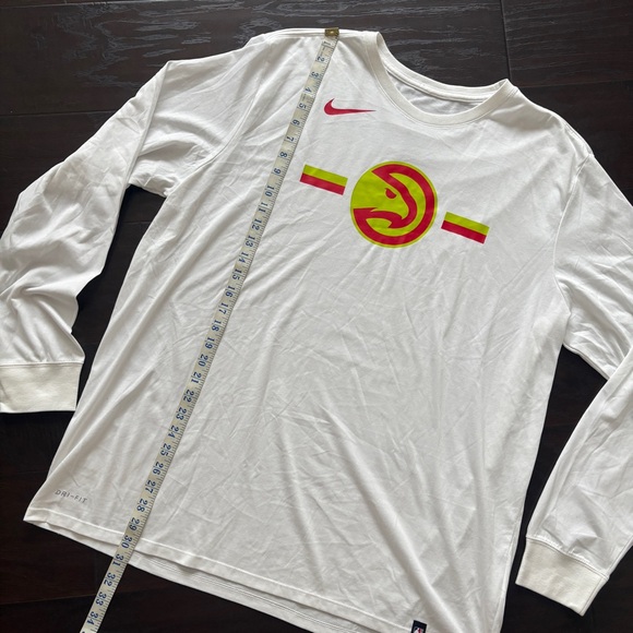 Nike Atlanta Hawks Long Sleeve Dri-Fit White Athletic Tee XXL - Picture 8 of 12